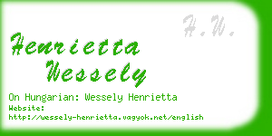 henrietta wessely business card